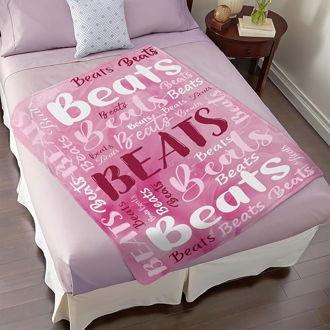 Personalized Custom Baby Blanket with Name for Girls Boys Kids Customized Flannel Blanket for Bed Nursery Room Baby Stroller