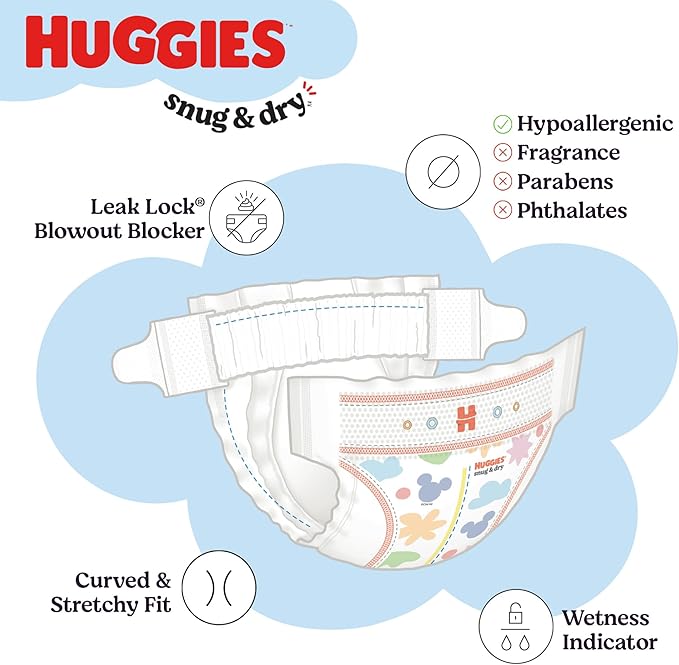 Huggies Size 7 Diapers, Snug & Dry Baby Diapers, Size 7 (41+ lbs), 54 Count, Packaging May Vary