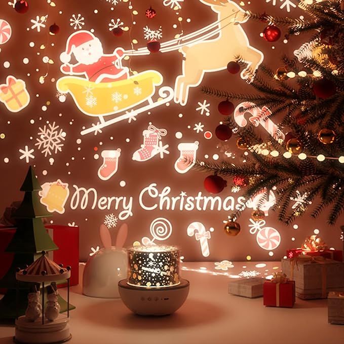 Star Projector Night Light for Kids Bedroom,Ceiling Projector Lamp for Girls Boys Toddles,Baby Night Light and Sound Machine, Remote Control,15 Sets of Films, Nursery Light,Room Decor