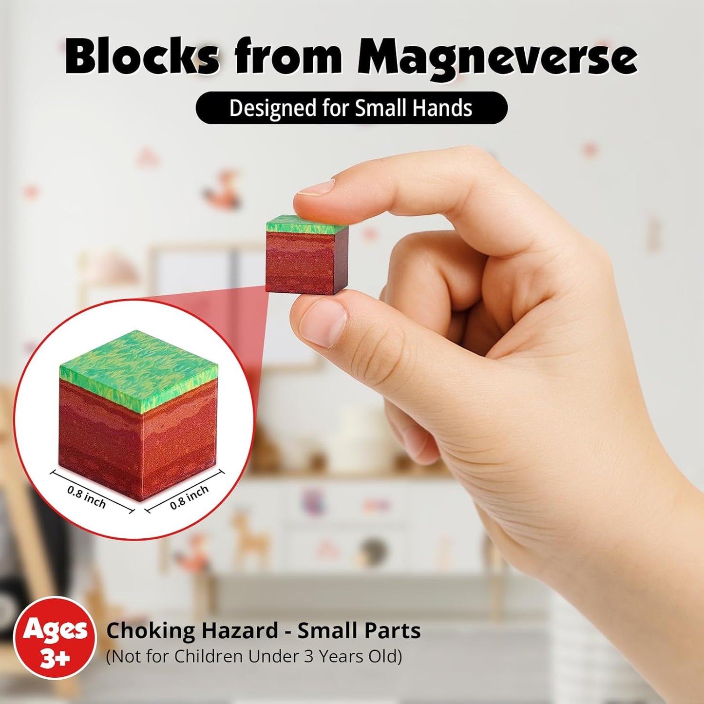 300 PCS 0.8in Magnetic Blocks - Magnet Toys for Kids, Magnetic Building Blocks Cubes, Stacking Magnets, School STEM Toys Birthday Gifts for Boys and Girls Age 3+ Years Old (Theme: Portal)