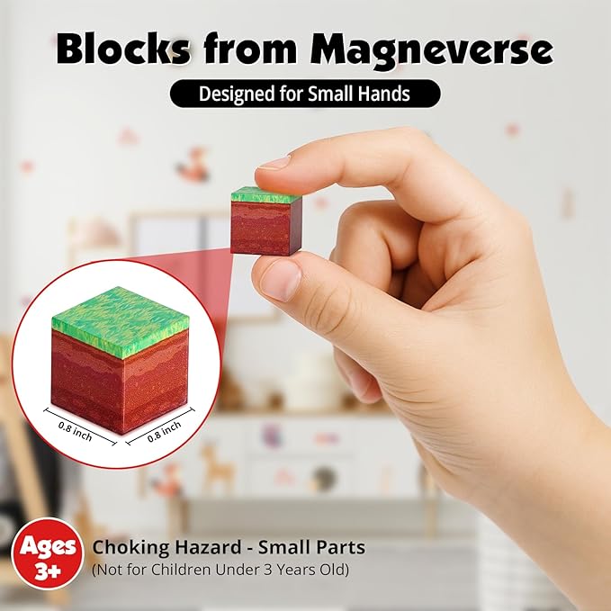 500 PCS 0.8in Magnetic Blocks - Magnet Toys for Kids, Boys and Girls, Magnetic Building Blocks Cubes, Stacking Magnets for Kids, Birthday Gifts for Boys and Girls Age 3+ Years Old