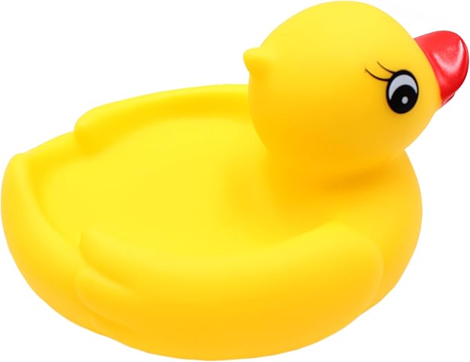 Floating Rubber Duckies Bath Play 5 Pieces Set - Includes 1 Jumbo Mama Ducky and 4 Baby Ducks - Fun Water Tub Playing Kits(4 Colors)