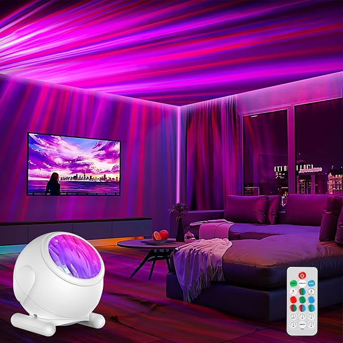 Northern Lights Projector, Aurora Projector with Timer and Remote, Night Light Projector for Kids Room, Room Decor, Christmas Gifts for Adults Teens
