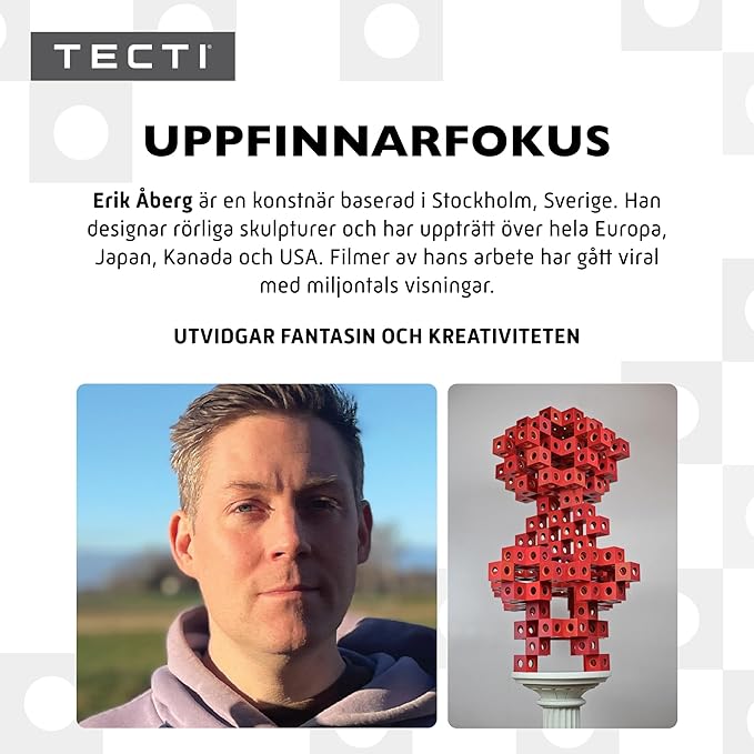 Kinetic Building System - Cubes with Seismic Moves - Consists of 3-Dimensional Interconnected Cubes - Build Over 50 Dynamic Structures - by Fun in Motion Toys