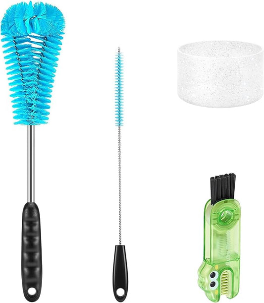 4 Pack Bottle Cleaner Set, Including Long Water Bottle Clean, Straw Clean and 3 in 1 Multi Functions Clean, Suitable for Stanley Cups, Baby Bottles, Travel Mugs, Decanters, Straws