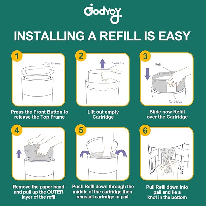 4 Pack Adult Diaper Liner Refills,Diaper Pail Refill Bags Compatible with Janibell Akord 280 slim Model Adult Diaper Disposal System Powerful Odor Resistant(Extra 30% Thickness),Plant scent