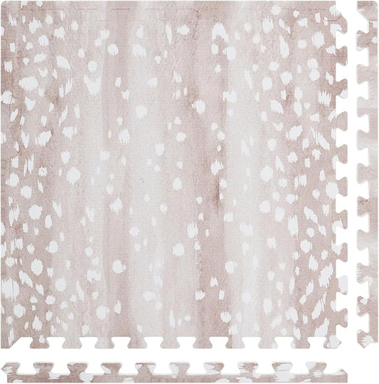 House of Noa Baby Play Mat – 4x8 Fawn Brown – Set of 8 Tiles – Cushioned EVA Foam Play Mat for Floor, Soft Interlocking Baby Crawling Mats for Hard Floors