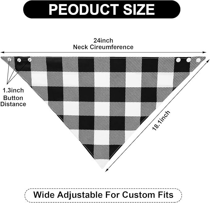 Janmercy 5 Pack Adult Drool Bandana Bibs Soft Adjustable Absorbent Christmas Drool Bibs for Christmas Special Needs Unisex Men Women