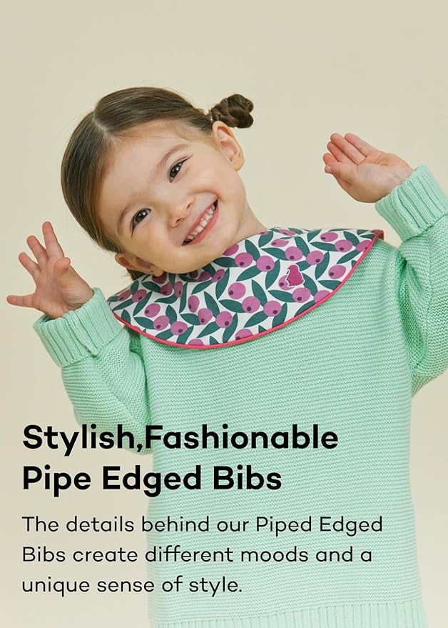 Konny Baby Bibs Set, 360 ° Rotate, Soft and Absorbent Bandana Drooling for Boys Girls baby Essentials