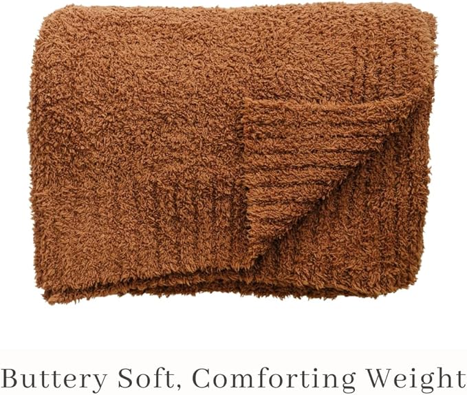 SARANONI Bamboni Baby Blanket | Luxury Plush Super Soft Blanket | Breathable Comfy Blankets for Kids and Teens | Caramel - 40" x 60"