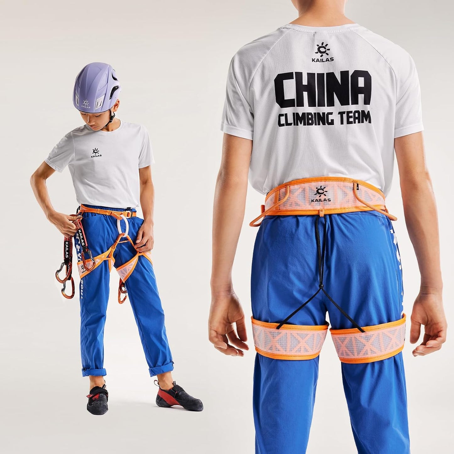 KAILAS Kids Rock Climbing Harness Child Safety Belt Climbing Gear Adjustable Lightweight Indoor Gyms Beginners Youth