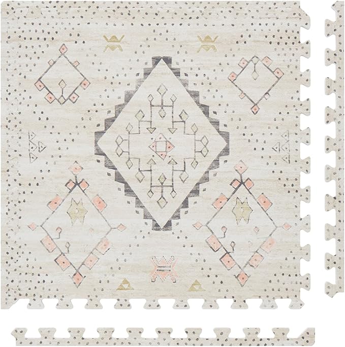 House of Noa Baby Play Mat – 4x8 Oat Ula – Set of 8 Tiles – Cushioned EVA Foam Play Mat for Floor, Soft Interlocking Baby Crawling Mats for Hard Floors