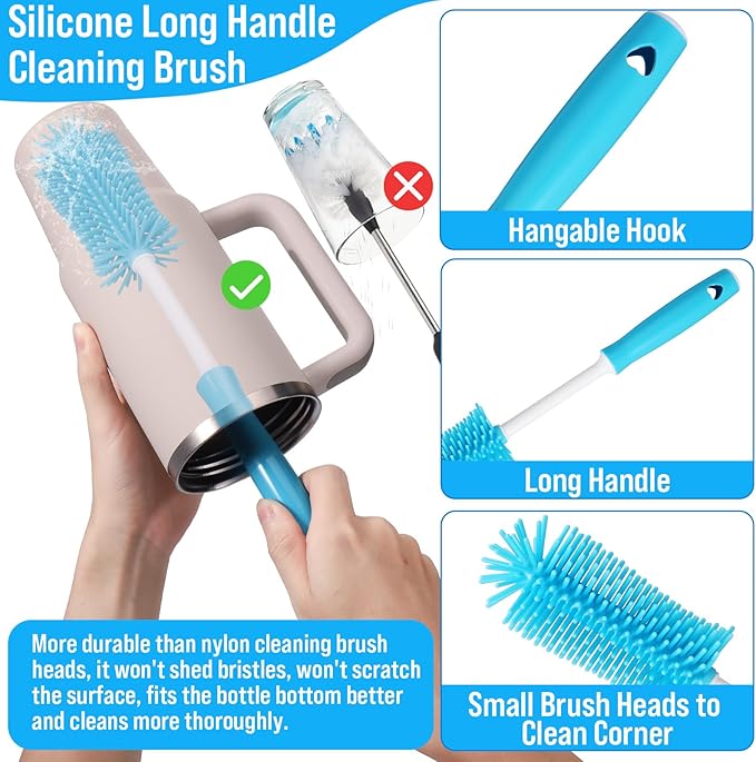 XANGNIER Water Bottle Cleaner Brush Set