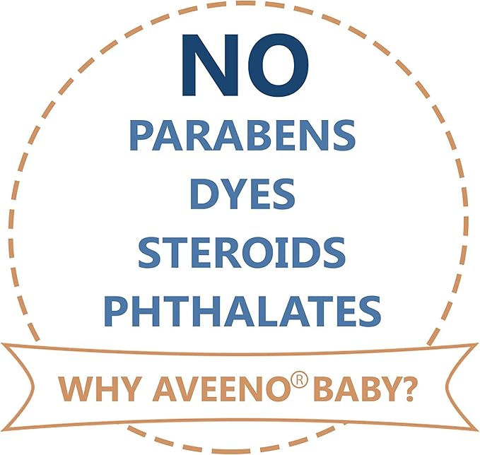 Aveeno Baby Daily Moisture Gentle Bath Wash & Shampoo with Natural Oat Extract, Hypoallergenic, Tear-Free & Paraben-Free Formula For Sensitive Hair & Skin, Lightly Scented, 33 fl. oz