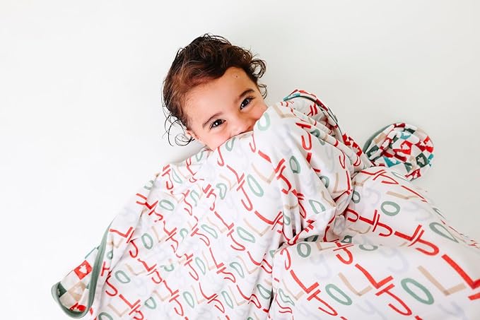 Copper Pearl Large Premium Knit Baby 3 Layer Stretchy Quilt Blanket Jolly