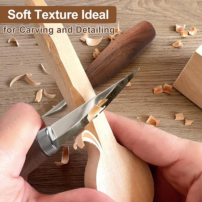 19Pcs Basswood Carving Blocks, Bass Wood with 3 Sizes for Widdle and Whittle Crafts, Soft Whittling Wood Blocks for Kids and Adults Beginners