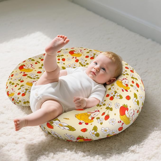 Baby Nursing Pillow for Breastfeeding, Adjustable Breast Feeding Pillow for Bottle Feeding, Ergonomic Support for Mom and Baby Healthier Nursing, for Newborn (Bunny)