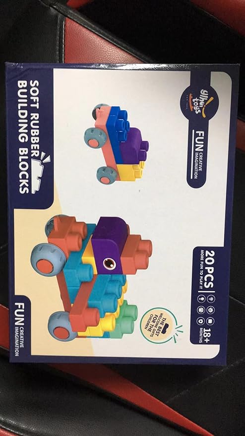 Soft Building Blocks for Toddler, Blocks for Kids 6 Months and up, Large Creative Stacking Blocks 20 PCS STEM Toddler Toys Gifts, Educational Baby Blocks Colorful Soft Block Sets