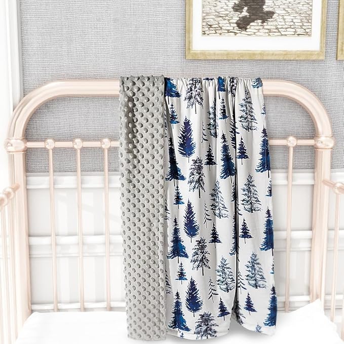 4 Pack Soft Woodland Baby Blankets（30“X40 for Unisex Girls or Boys Breathable Gender Neutral Nursery Double Layer Blankets with Dotted Backing and Animals Printed for Newborn Toddlers (Animal Print)