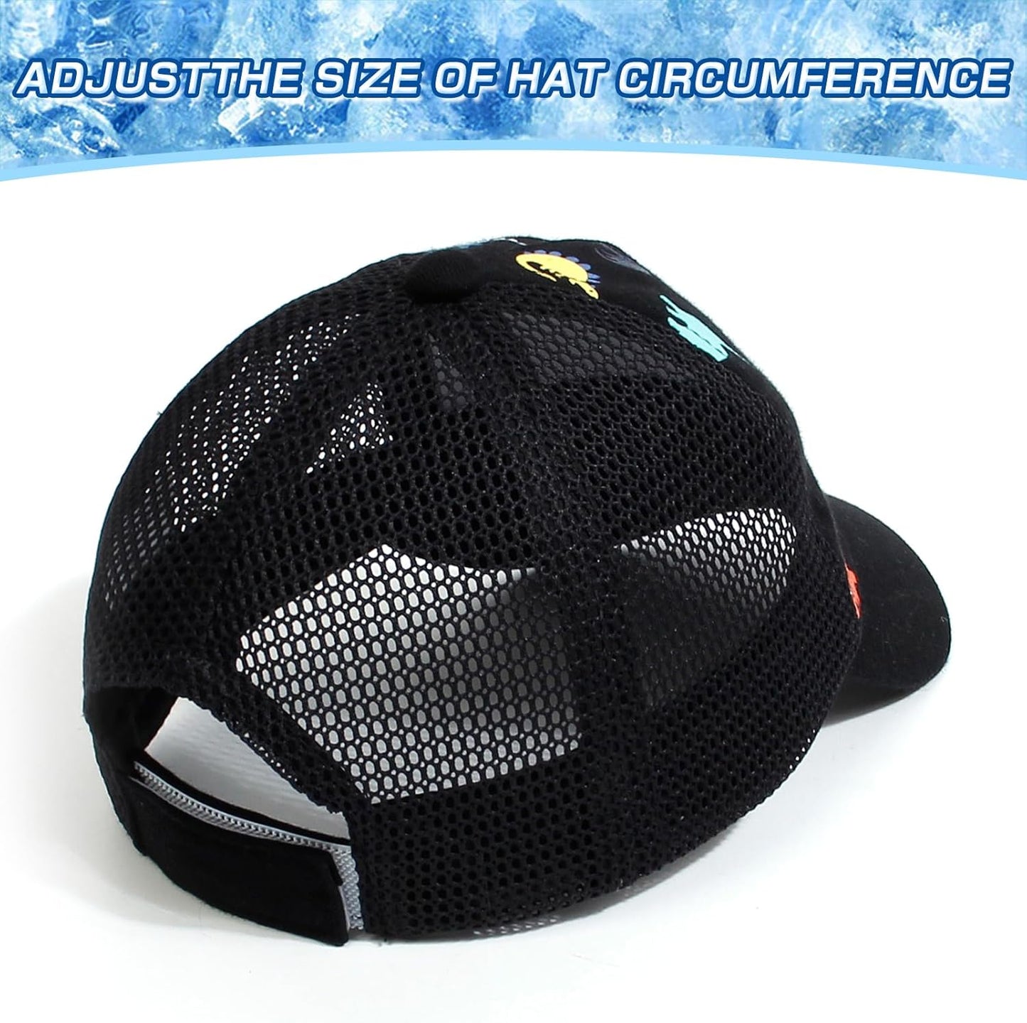 Duoyeree Toddler Baseball Cap Baby Cap Sun hat Print Dinosaur Pattern and Solid Color hat Kids boy Girl Age 0-8t