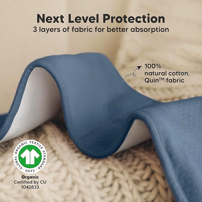 KeaBabies 5-Pack Organic Burp Cloths Baby Girl, Boy - Extra Large, Absorbent Baby Burp Cloths, Soft Burping Cloths for Babies, Newborn Burp Clothes, Cotton Burp Rags, Thick Burp Cloth (Basic/Quin)