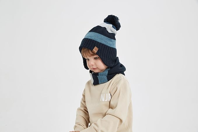 Moon Kitty Baby Boys Hats Toddler Beanies for Boys Winter Fleece Winter Hat Boys