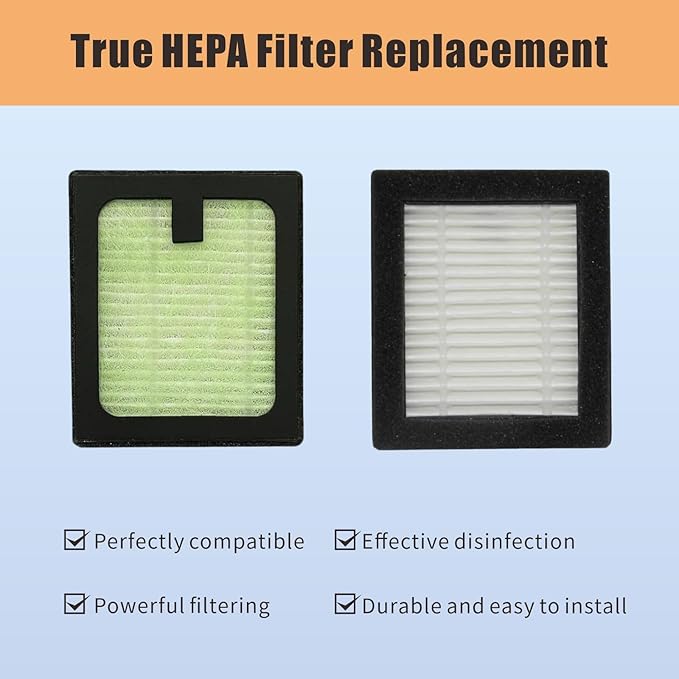 4 Pack HEPA Filter Replacement for Baby Brezza Baby Bottle Washer Pro, High Efficiency H13 True HEPA Filter, Air Clean Dust