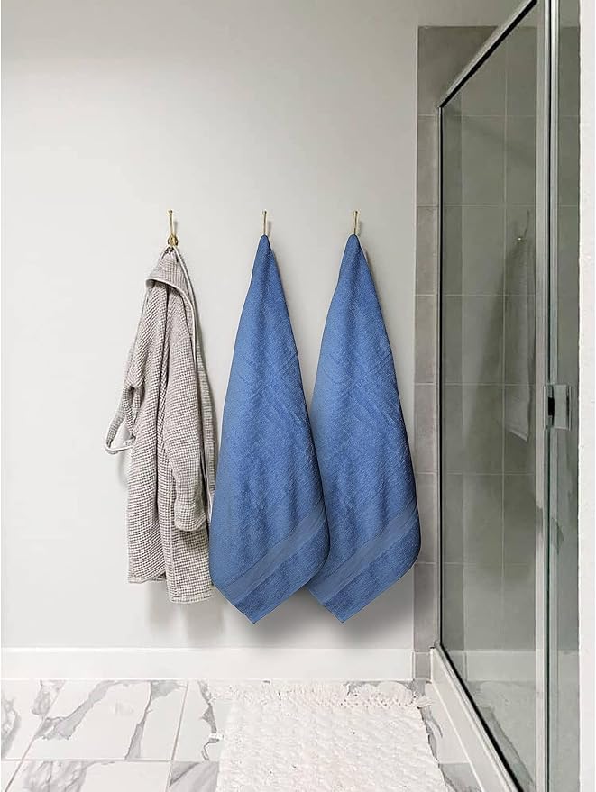 100% Cotton Luxury Bath Sheets - Pack of 2 (35" x 70") | Super Soft, Quick-Dry & Highly Absorbent Towels for Bathroom, Home, Spa & Gym (Sky Blue)