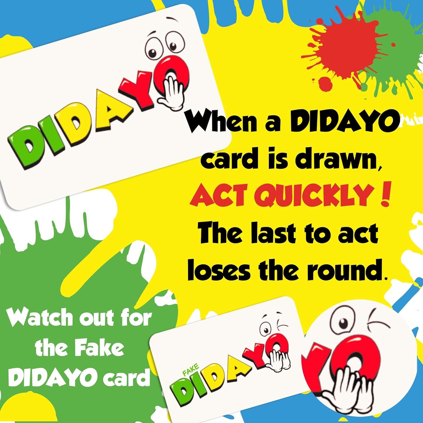 DiDaYo - Fast Paced Family Games, Brain Teaser Card Game for Kids 8-12, Ideal Speed Color Game for Teens and Adults, Fun Slumber Party Games, 2-8 Players, Travel Friendly
