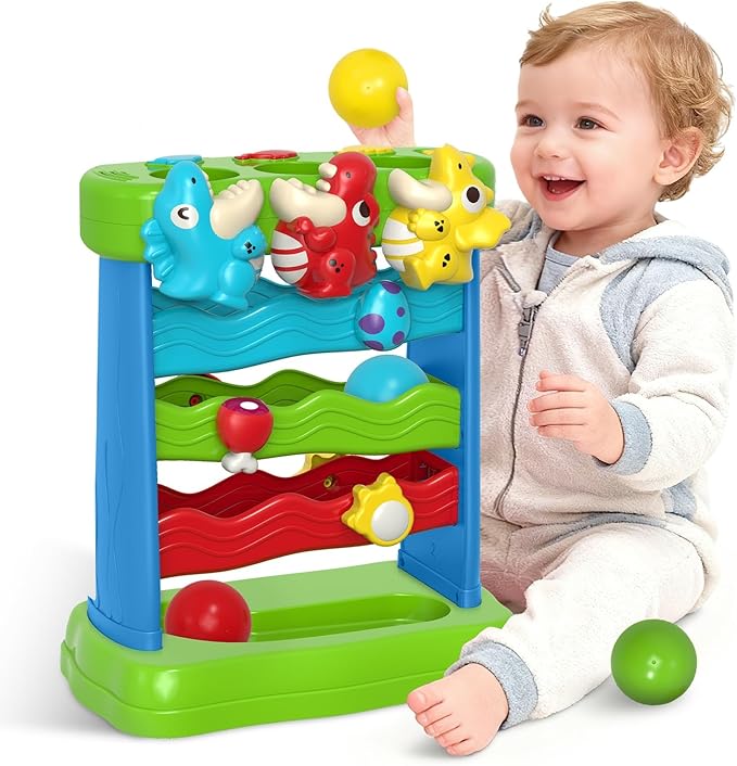 Toys for Toddlers 1 2 3 Years Old Boys & Girls Musical Toy for Kids 12-18 Months Interactive Montessori Toys with Light & Sound,Christmas Birthday Gifts