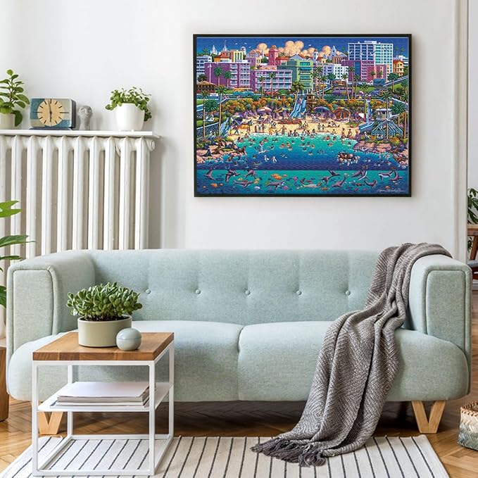 Buffalo Games - Sapphire Select - Eric Dowdle - La Jolla Cove - 1000 Piece Jigsaw Puzzle – Challenging & Fun – Blue Core Puzzle Board – Giftable Display Box - Full Size Poster Included