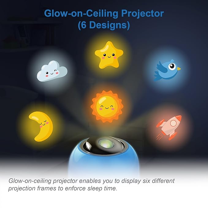 VTech BC8313 V-Hush Soothing Sleep Trainer with 200+ Stories/Songs/Sounds & Sleep Program. Portable Bluetooth HD Speaker, Multi-Color NightLight, Ceiling Projector