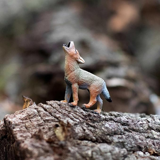 Safari Ltd. Coyote Pup Figurine - Lifelike 2.5" Model Figure - Educational Toy for Boys, Girls, and Kids Ages 1+