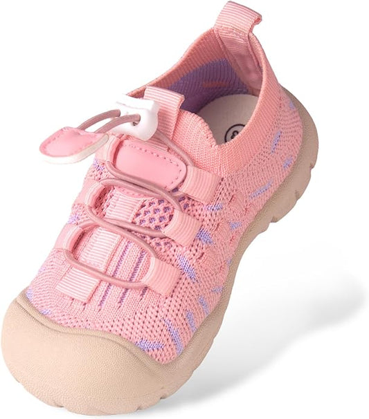 Baby First-Walking Shoes 1-4 Years Kid Shoes Trainers Toddler Infant Boys Girls Soft Sole Non Slip Cotton Canvas Mesh Breathable Lightweight TPR Material Slip-on Sneakers Outdoor