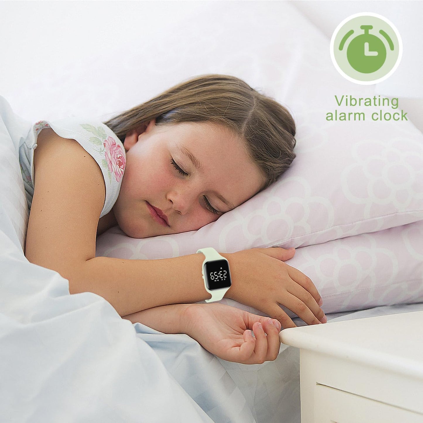 Kids Watches for Girls Boys Digital Sport Watch with Step Counter Pedometer Vibration Alarm Clock, No App Waterproof Fitness Tracker Kids Watch Boys Girls Teens Students Ages 5-16