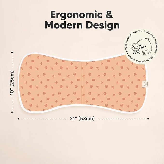 Organic Burp Cloths Baby Boy & Girl - 5-Pack Super Absorbent Cotton Burping Cloths for Babies, Soft & Plush Newborn Spit Up Rags, Infant Towels for Milk Spit Up, Unisex, Large 21" x 10" (Wilderness)