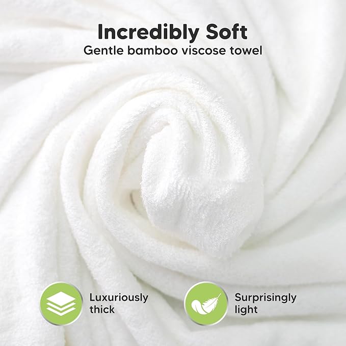 KeaBabies Hooded Baby Towel for Newborn - Viscose Derived from Bamboo Large Baby Bath Towels with Hood for Boys, Girls, Toddler, Extra Absorbent & Soft Newborn Bath Essentials (Laurel, Regular)