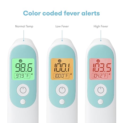 Frida Baby Thermometer, 3-in-1 Infrared Thermometer for Ear, Forehead & Touchless, Fever Thermometer for Baby, Infants, Toddlers, Kids & Adults