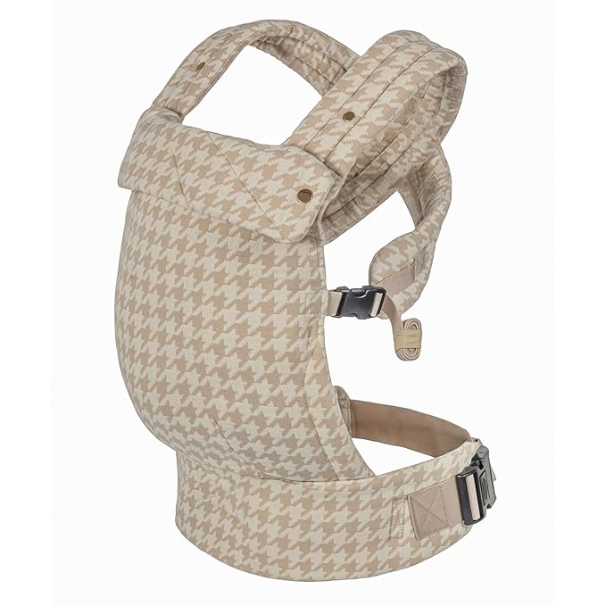 Baby Carrier for Newborns to Toddlers, 2025 Upgraded Houndstooth Adjustable Soft Cotton Linen Carrier, 4-in -1 Lightweight Front and Back Ergonomic Baby Holder Carrier