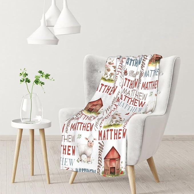 Personalized Baby Blanket - Custom With Name for Girls and Boys, Super Soft Plush Fleece, Personalized Gifts for Newborn