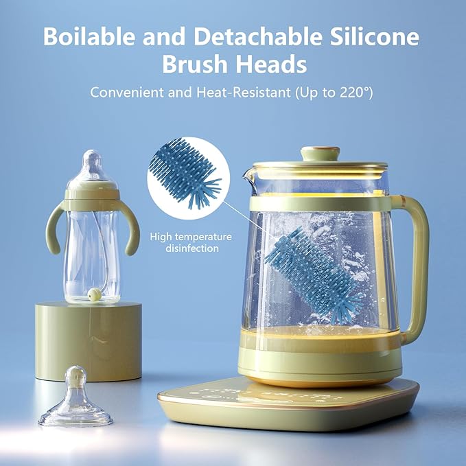 Silicone Cleaning Brush Kit – Household Cleaning Brushes for Bottles and Crevices – Food-Grade Silicone: Dishwasher Safe