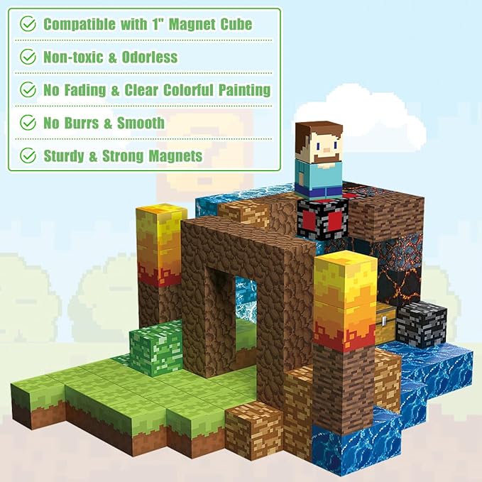 160 PCS Magnetic Blocks Building Toys, Build 3D Magnetic Building Blocks Set for Kids Ages 3+, Magnet Blocks STEM Sensory Educational Christmas Birthday Gifts Construction Toys