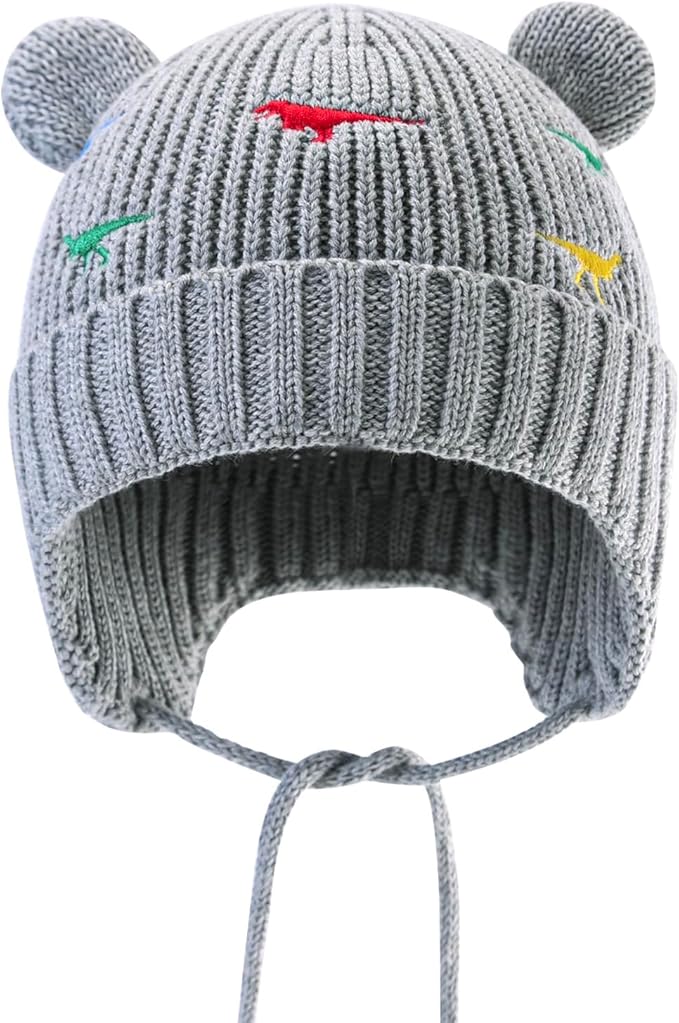 XIAOHAWANG Baby Hat Cute Bear Toddler Earflap Beanie Warm for Fall Winter