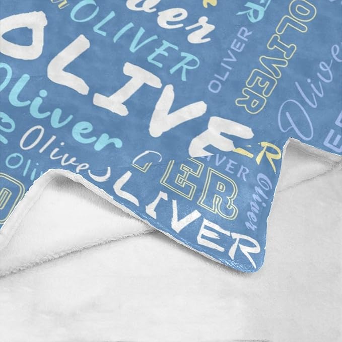 Ship from USA -Personalized Baby Blankets with Name,Customized Name Blankets for Kids,Super Soft Plush Fleece,Custom Baby Blanket for Boys,Girl,Personalized Gifts for Newborn