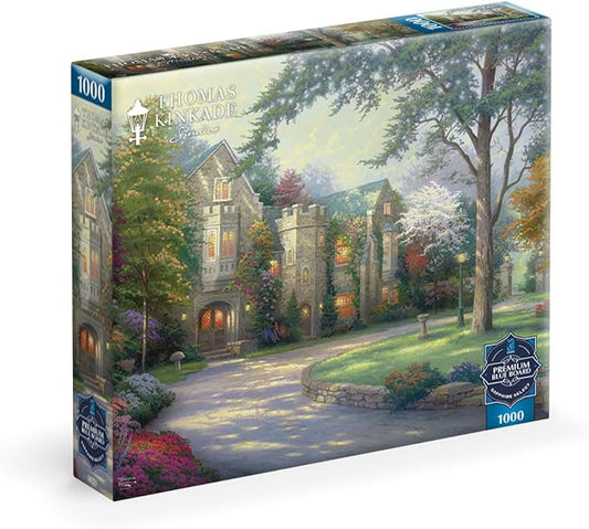 Ceaco - Sapphire Select - Thomas Kinkade - Beyond Summer Gate - 1000 Piece Jigsaw Puzzle – Challenging & Fun – Blue Eska Core Puzzle Board – Giftable Display Box - Full Size Poster Included