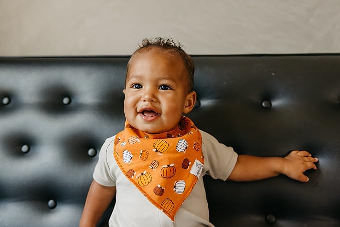Copper Pearl Baby Bandana Drool Bibs for Drooling and Teething 4 Pack Gift Set Bones, Soft Set of Cloth Bandana Bibs for Any Baby Girl or Boy, Cute Registry Ideas for Baby Shower Gifts