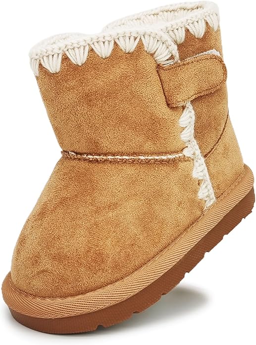 Baby Boots Winter Snow Booties Infant Boys Girls Outdoor Warm Shoes for Cold Weather 6 9 12 15 18 24 Months