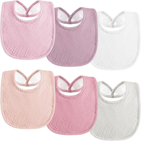 Muslin Baby Bibs Cotton Baby Drool Bandana Bibs for Baby Girls Boys Infant Newborn Toddler Drooling and Teething