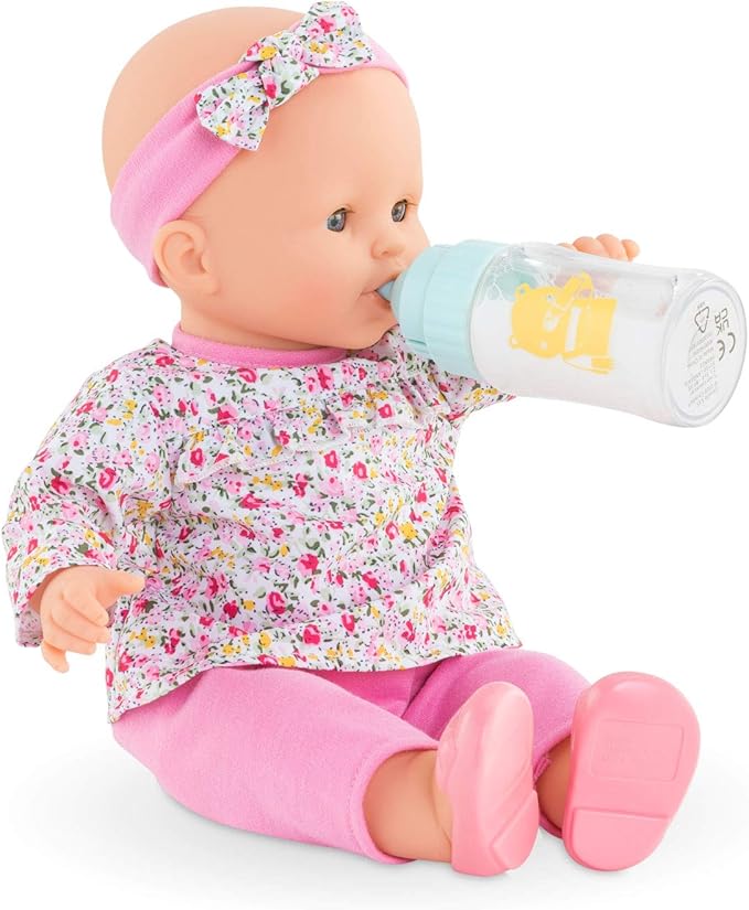 Corolle Magic Milk Baby Doll Bottle for 14-17", Interactive Baby Doll Accessories with 3 Realistic Sounds (Crying, Laughing, Sucking), Feeding Sounds, Batteries Included