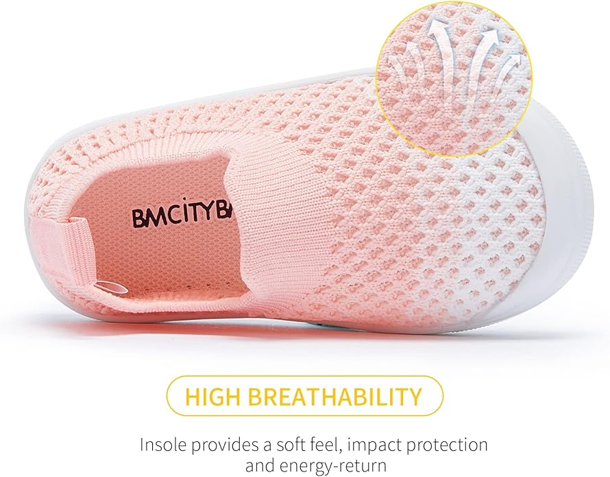 BMCiTYBM Baby Sneakers Girls Boys Lightweight Breathable Mesh First Walkers Shoes 6-24 Months